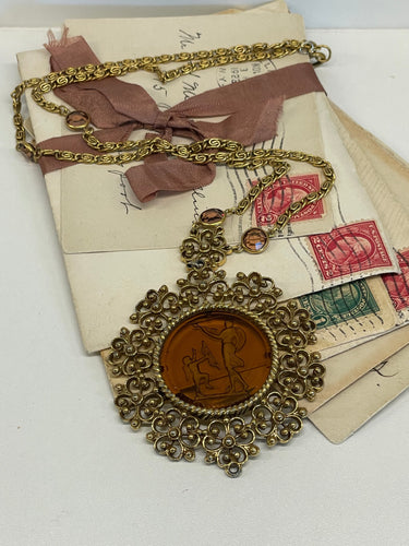 Goldette Intaglio Cupid/ Venus Necklace Bloomers and Frocks